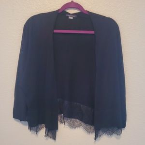 Black Tommy Hilfiger Shawl or Cardigan with lace